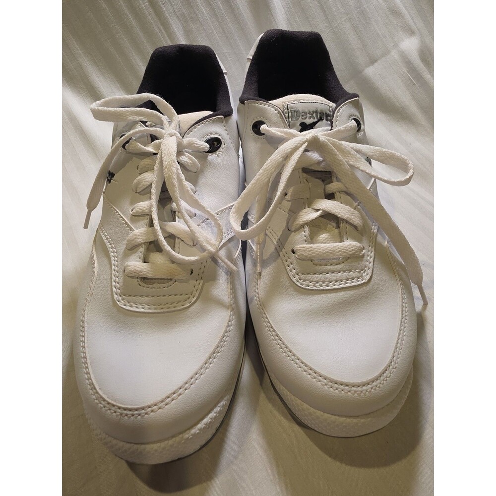 Dexter Steve Athletic Bowling Shoes Men’s 9.5 White Leather Slide-Rite Clean
